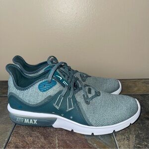 Nike Air Max Gray and Blue Sneakers